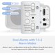 thumbnail image 3 of Digital Alarm Clock Radio - 0-100% Dimmer, Dual Alarm with Weekday/Weekend Mode, 6 Sounds Adjustable Volume, FM Radio w/Sleep Timer, 2 USB Charging Ports, Thermometer, Battery Backup(White), 3 of 6