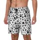 thumbnail image 1 of Balery Black Footprints Bañador para hombre, shorts de playa de secado rápido con entrepierna y forro de compresión-Medium, 1 of 6