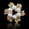 thumbnail image 2 of Mujeres Novia Joyería De Perlas De Imitación Broche De Moda Diseño De Del Champán Yinane  Circular Forma flor de la perla Broche, 2 of 8