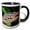 Black/White, variant on 3drose, Rainbow Panther Chameleon, Lizard - Na02 Dno0693 - David Northcott, 15oz Mug