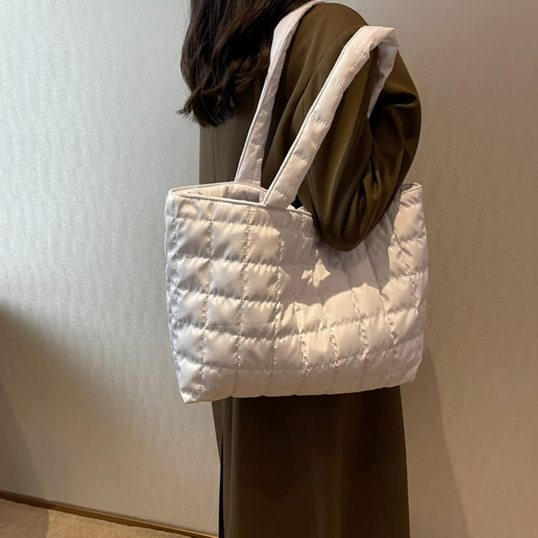 CoCopeaunt Quilted Tote Bags for Women Lightweight Puffer