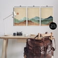 thumbnail image 3 of Stupell Abstract Mountains Landscape Moon Landscape Painting Wall Plaque Unframed Art Print Wall Art, Set of 3, 3 of 7