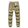 thumbnail image 2 of Styesk Pantalon Homme Mode Décontracté Confortable Poche Solide Bandage Cordon Pantalon Régulier, 2 of 8
