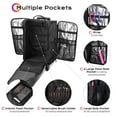 thumbnail image 2 of Byootique Rolling Makeup Case w/ 6 Removable Toiletry Bags Train Travel Cosmetic Artist Organizer Black, 2 of 12