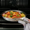 thumbnail image 4 of Tramontina Professional 12-Inch Non Stick Large Frying Pan, Heavy-Gauge Aluminum Skillet with Reinforced Nonstick Coating, Red Handle, Dishwasher and Oven Safe, 4 of 5