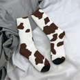 thumbnail image 5 of Rateoe Brown Cow for Women Casual Calf Socks - Cute Crew Socks - Thin Soft Above Ankle Socks Size 5-11, 5 of 6
