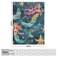 thumbnail image 4 of Shiartex  Dark Blue Mermaid Blanket Throw Gifts for Girls Kids Mermaid Sisters Flower Pattern Blankets Super Soft Old Girl Gift Ideas Age Mermaid Toys Sofa Couch Bed Travel White, 4 of 6