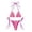 D78/Hot Pink, variant on Afdoent Bikini Sets For Women Ladies Summer Bikini Colour Block Printed Split Swimsuit Halter Bathing Suits Swimwear 2026 Retro Swimsuit