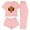 Pink, variant on Levmjia Womens 3 Piece Pajama Set Short Sleeve Top With Pants and Shorts Thanksgiving Soft Sleepwear Casual Home Comfort Relaxing Nightwear Daily Wear