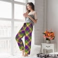 thumbnail image 5 of Rateoe Mardi Gras Plaid Pattern Women’s Ultra-Soft Comfy Pajama Lounge Pants Sleepwear,Comfortable Lounge Wear,lightweight Pajamas, Casual Home Wear-Large, 5 of 6