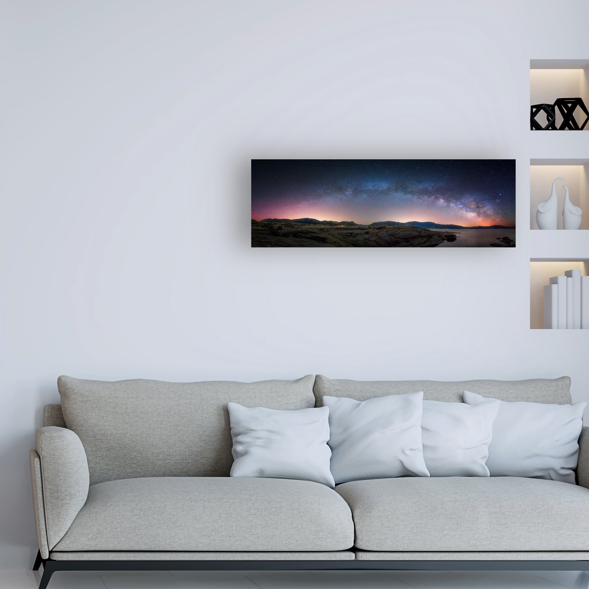 Trademark Fine Art 'Late Night Milky Way Show copy' Canvas Art by Darren White Photography