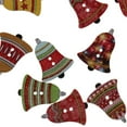 thumbnail image 4 of 40 piezas surtidas de botones con forma de campana de de Navidad, adornos de álbum de recortes para niños, manualidades de bricolaje perfecl Botones del árbol de navidad, 4 of 8