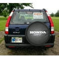 thumbnail image 4 of US Made SpareCover - 27-in BLAK Series Honda CRV in silver on black Heavy Vinyl Tire Cover, 4 of 4