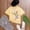 Yellow, variant on Zecgelong Summer Children's Girls' Round Neck Casual Colorful Printed Short Sleeved T Shirt Top Girls Long Sleeve Tops Size 11-12 Years