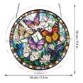 Stained Glass Panels Colorful Acrylic Suncatcher 3-Layer Window Hanging ...