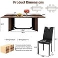 thumbnail image 2 of ANPOO 7-Piece Kitchen Dining Set for 4-8 People, 71" Rectangle Waterproof Wooden Table with 6 Chairs, Easy Clean Farmhouse Dining Table for Dining Room & Kitchen, 2 of 8