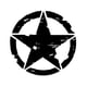 thumbnail image 1 of (Negro, 15 Cm)Ayuda para cierre de botones (negro)Autodomy Off Road Stickers Estrellas Militares Destruidas Ejército de EE. UU. Diferentes Tamaños 15 cm Pack de 1 unidades para el coche, 1 of 4
