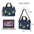 thumbnail image 3 of FORMRS 16" Laptop Bag Carrying Sleeve Case with Handle Travel Shoulder Briefcase, Blue Fireflies Pattern, 3 of 8