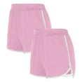 thumbnail image 2 of YOIAVAIOY Womens Yoga Shorts Pack of 2 Elastic Waist Comfy Athletic Dolphin Shorts for Running Cycling Workout Gym with Pockets Pink S, 2 of 9