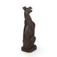 thumbnail image 3 of GDF Studio Mariely Outdoor Caste Stone Greyhound Dog Garden Statue, Dark Brown, 3 of 8