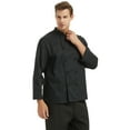thumbnail image 3 of Toptie Unisex 10 Knot Button Chef Coat-Black-S, 3 of 6