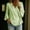 A1 Light Green, variant on Women's V Neck 3/4 Sleeves Wrap Top,crisscross tie cotton linen solid top,Front Tie Blouse,Side Straped Ruffled Sleeves,Loose Fit Work Shirts,Beach Vacation Outfits,Basic Tops Navy