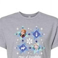 thumbnail image 3 of Disney Frozen 2 - Magic Of Snowflake - Juniors Cropped Cotton Blend T-Shirt, 3 of 5