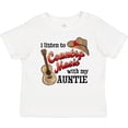 thumbnail image 3 of Inktastic I Listen to Country Music with My Auntie Guitar and Hat Boys or Girls Baby T-Shirt, 3 of 5