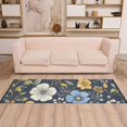 thumbnail image 2 of Yayeee Runner Rug for Bedroom 2'x6' Machine Washable Hallway Non Slip Mat, Navy Floral Pattern, 2 of 8