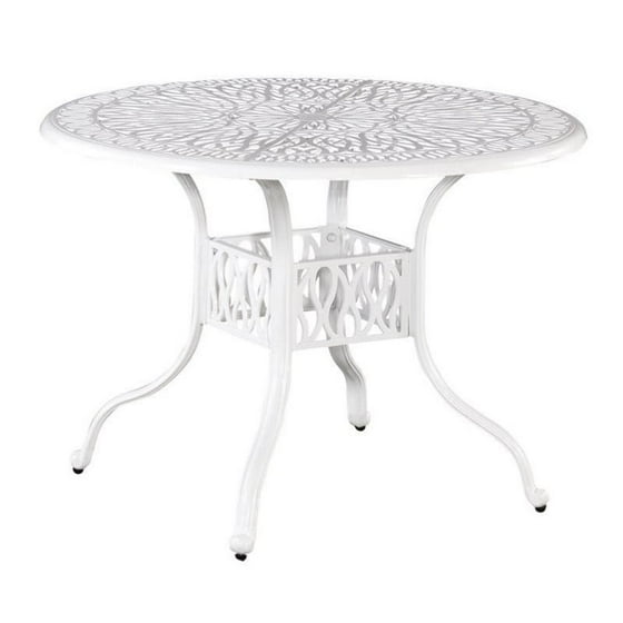 Hawthorne Collections 42 Round Patio Dining Table In White
