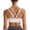 White, variant on Women's Medium Support Sports Bra Adjustable Crisscross Back Square Neck Workout Yoga Bra with Built-in Molded Cups