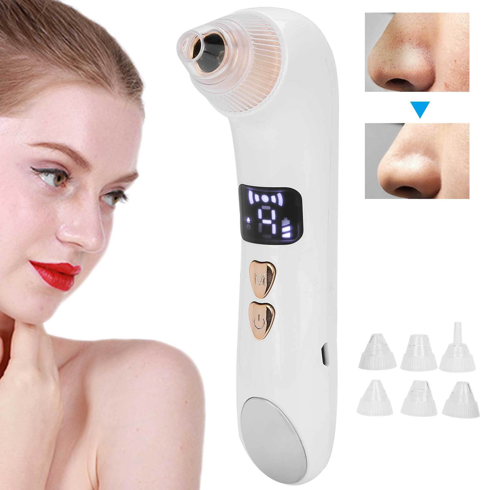 Yajisi Visual Blackhead Remover Vacuum Pore Cleaner with Hot Compress 5 Suction Levels 6 Replaceable Probes for Facial Deep Cleaning 7.87 x 5.51 x 1.97 in