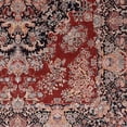 thumbnail image 5 of Contemporary Home Living 3.25' x 5' Floral Medallion Area Throw Rug - Red and Navy Blue, 5 of 8