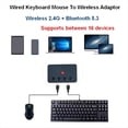 thumbnail image 4 of Adaptador USB para Teclado y Ratón Bluetooth 5.3, Concentrador USB Bluetooth, Adaptador USB con Cable para Teclado y Ratón A Inalámbrico., 4 of 5