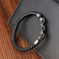 thumbnail image 3 of Leather Bracelet Infinity Shape Special Popular Pattern Men's Bracelet for Men Stainless Steel Jewelry Accessories Gift, 3 of 6