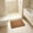 Brown396, variant on Tuvgenk Floor Mats & Doormats 23.6x15.7in Washable Indoor Outdoor Rugs Rectangle Polyester Solid Color Soft Brown Non Slip