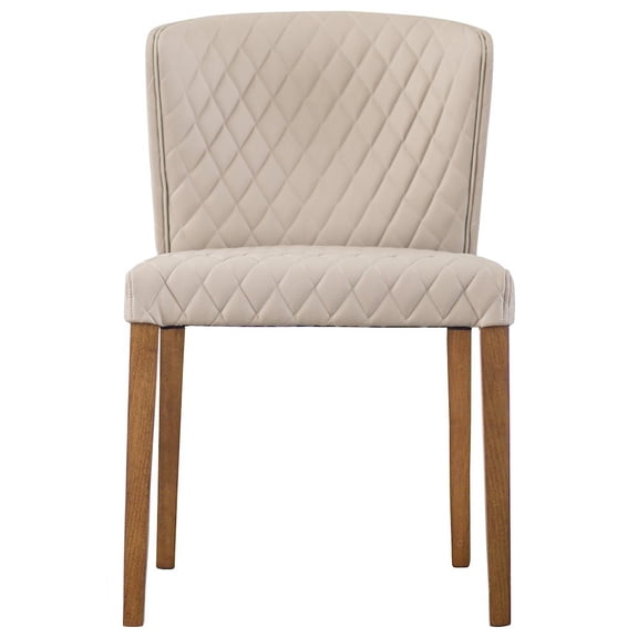 New Pacific Direct Albie 20" Fabric Dining Side Chair in Brown (Set of 2)