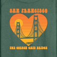 thumbnail image 3 of Instant Message - San Fran Golden Gate Heart - Women's Lightweight French Terry Long Sleeve Shirt, 3 of 6