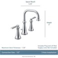 thumbnail image 4 of Moen TS44102BG Colinet Traditional Two Widespread High-Arc Bathroom Faucet with Lever Handles, Valve Required, Brushed Gold, 4 of 7