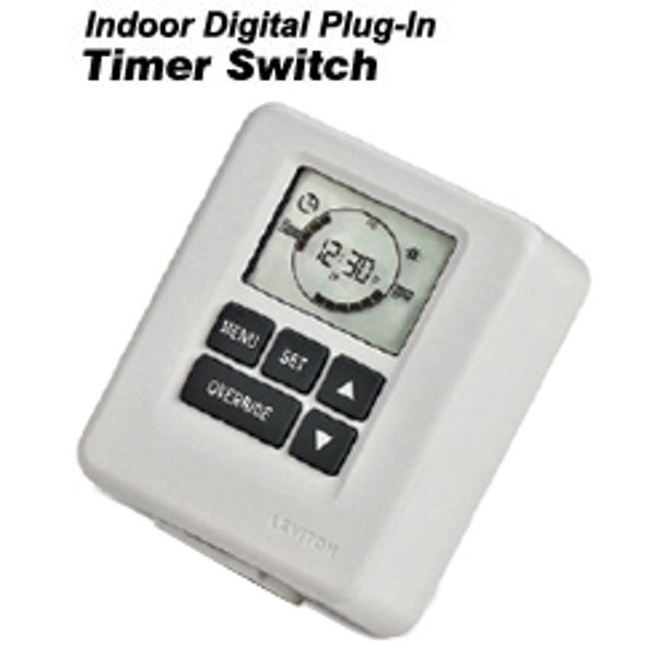 Leviton LT11110W Standard Digital PlugIn Timer
