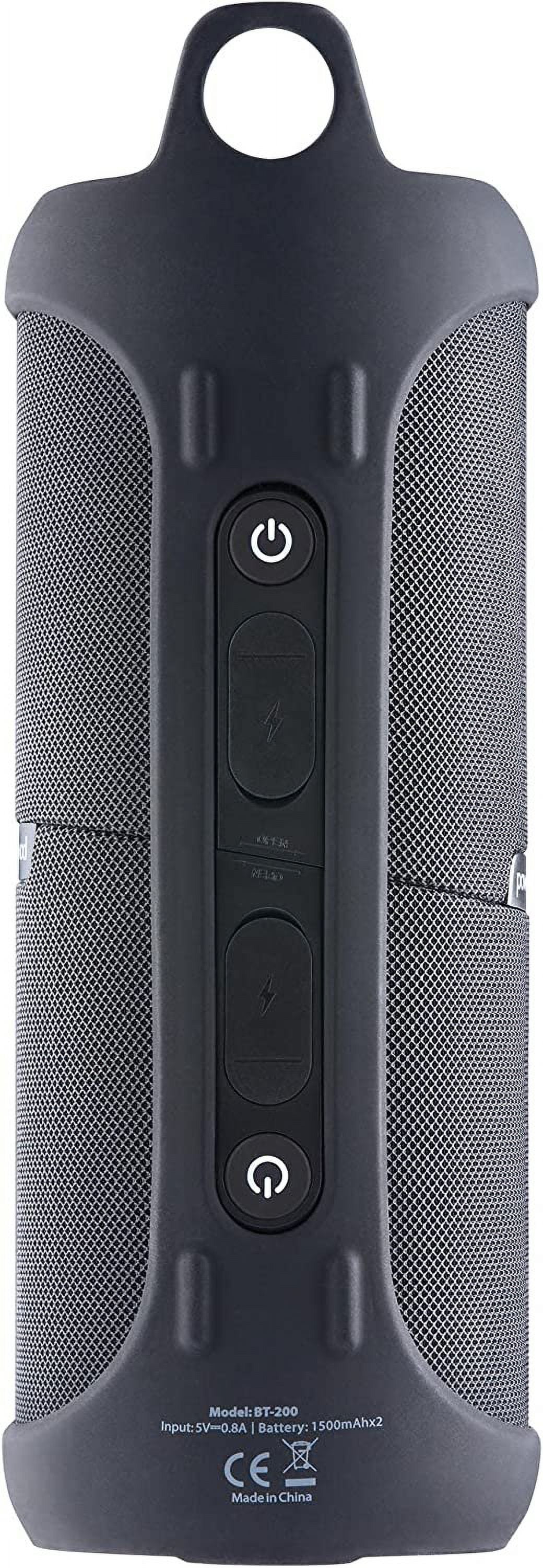PowerBass SPLIT Portable Waterproof Rated Bluetooth Dual Speaker True Wireless Stereo BT200