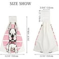 thumbnail image 3 of Hanging Towels 1 Pcs, Dish Towels French Bulldog with Bow Absorbent Hand Towels with Hanging Loop Washcloth for Bathroom Kitchen, 3 of 6