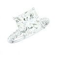 thumbnail image 5 of Silvago Jewel 14K White Gold Over Ring Gifts - 2.2 Ct Princess Cut Diamond Wedding Rings - Party Wear Diamond Rings for Women's - Anniversary Gifts For Couples - Wedding Proposal Rings for Girlfriend, 5 of 8