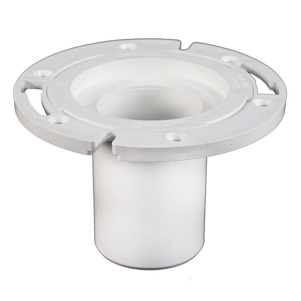 3" PVC Closet Flange with Long Barrel and Plastic Ring ,PartNo C50306