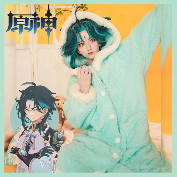 Juego GenshinImpact pijamas de Cosplay Navidad Halloween Klee Yae Miko Diluc Tartaglia Kaveh Cosplay terciopelo invierno ropa de dormir larga