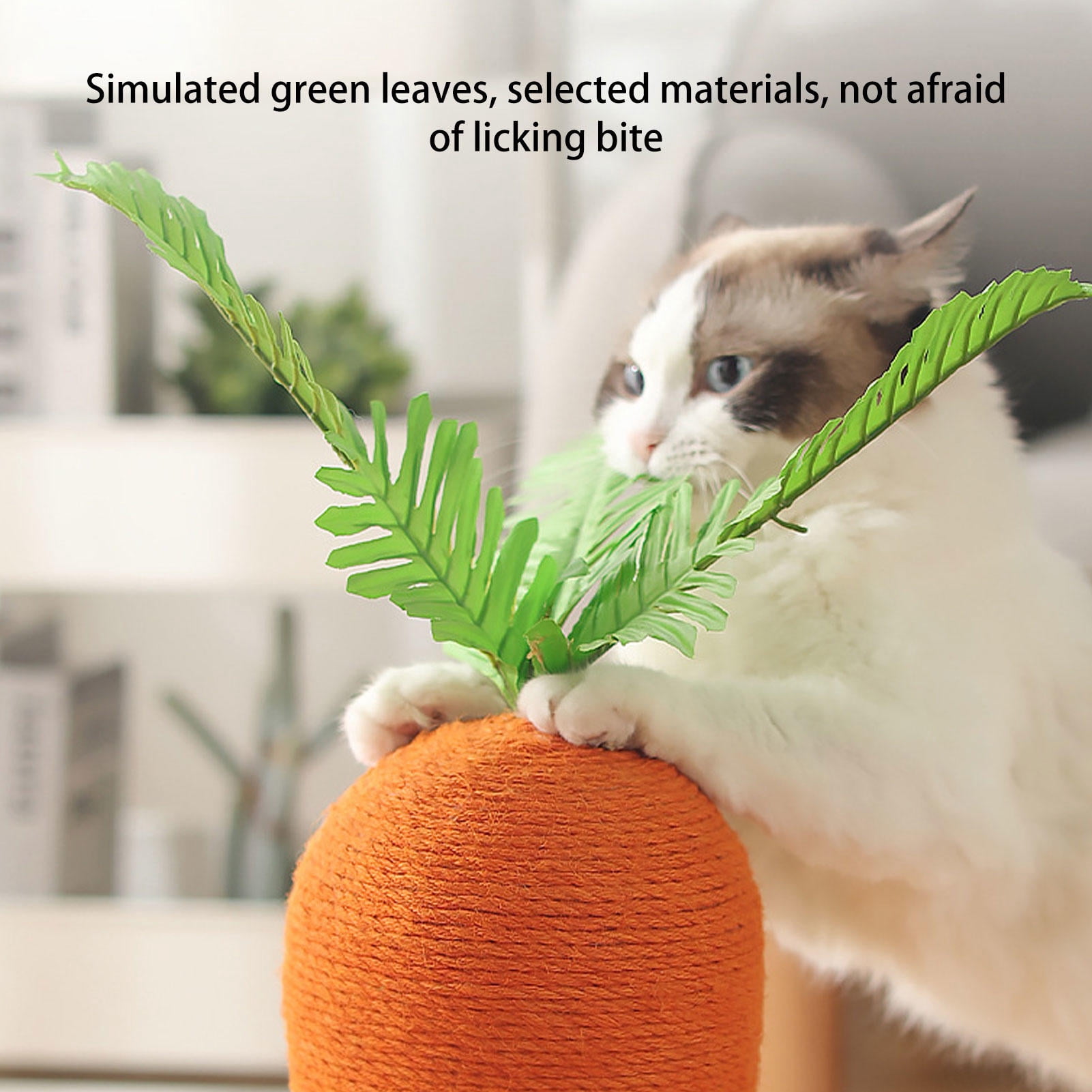 BIMZUC Cat Scratching Post Carrot Sisal Vertical Climbing Frame for Indoor Cats Kitty Training Board Claw Scratcher Interactive Toy 10.63 inches / 27 cm