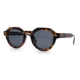 thumbnail image 5 of Mens Square Round Vintage Horn Rim Hipster Sunglasses Tortoise - Black, 5 of 8