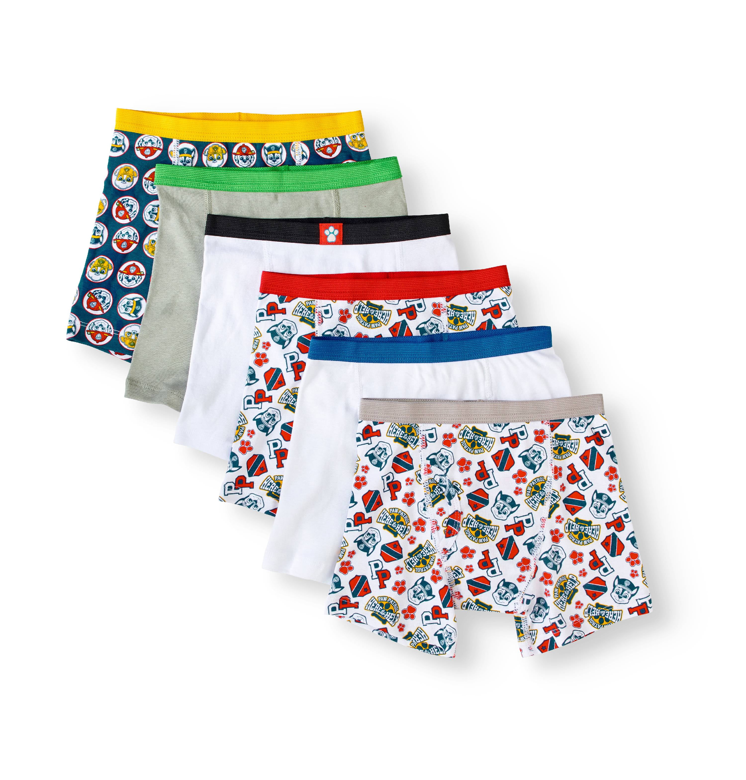 Nickelodeon Paw Patrol 6 PC Boxer Briefs Underwear Boy Size 6 Walmart