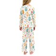thumbnail image 7 of FORMRS Kids Pajama Set Fleece Long Sleeve Top Relaxed-Fit Pants Lounge Sleepwear, Sizes 3T-11Y, Floral Easter Eggs, 7 of 7