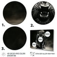 thumbnail image 3 of Designart "Black White Panther Forms beauty Charcoal" Animals Floater Framed Wall Decor, 3 of 7